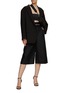 Figure View - Click To Enlarge - ALEXANDER WANG - Logo Elastic Waist Pleated Cotton Blend Culottes
