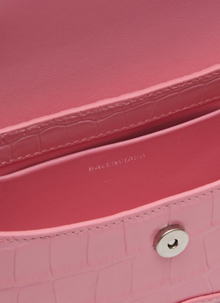 Detail View - Click To Enlarge - BALENCIAGA - XX Small FLAP' CROC-EMBOSSED CALFSKIN LEATHER BAG