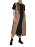 Figure View - Click To Enlarge - SACAI - BELTED DOUBLE BREASTED MIDI VEST TRENCH COAT