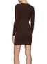 T BY ALEXANDER WANG - Logo Jaquard Scoop Neck Bodycon Long-Sleeved Dress