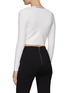 Back View - Click To Enlarge - T BY ALEXANDER WANG - Logo Jacquard Trim Bodycon Cardigan