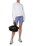 Figure View - Click To Enlarge - T BY ALEXANDER WANG - Textured Logo Cotton Terry Sweatshirt