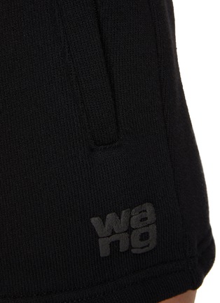  - T BY ALEXANDER WANG - Textured Logo Cotton Terry Sweat Shorts