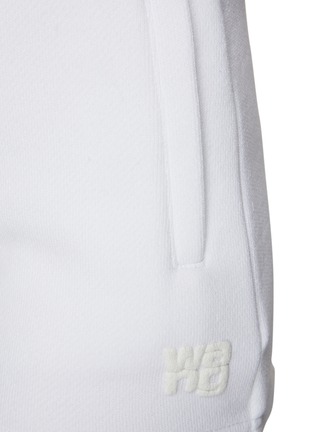  - T BY ALEXANDER WANG - Textured Logo Cotton Terry Sweat Shorts