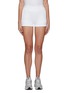 T BY ALEXANDER WANG - Textured Logo Cotton Terry Sweat Shorts