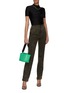 Figure View - Click To Enlarge - T BY ALEXANDER WANG - Mock Neck Ruched Bodycon Top