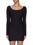 Main View - Click To Enlarge - T BY ALEXANDER WANG - LONG SLEEVE OPEN BACK BODYCON MINI DRESS
