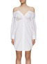 Main View - Click To Enlarge - T BY ALEXANDER WANG - Off-Shoulder Cotton Shirt Dress