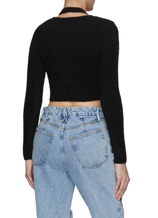 Back View - Click To Enlarge - T BY ALEXANDER WANG - HALTER NECK CARDIGAN SWEATER TWINSET