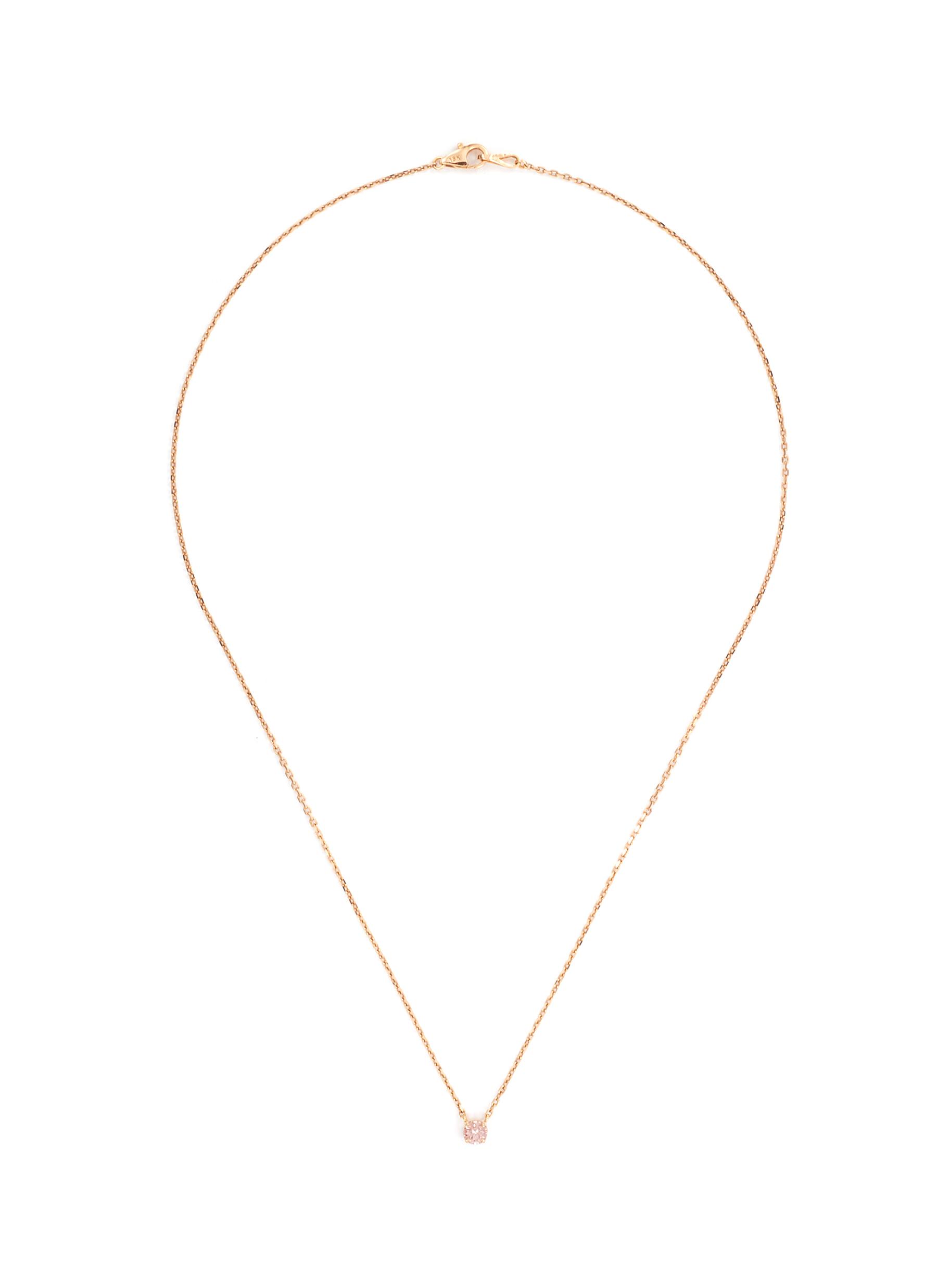 diamond and rose gold necklace