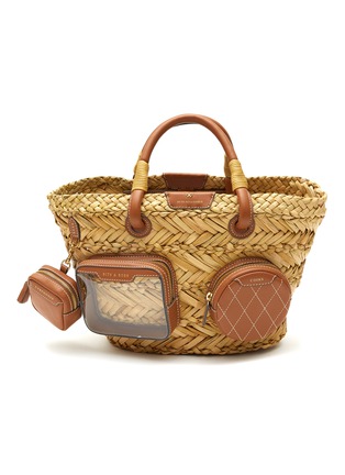 Main View - Click To Enlarge - ANYA HINDMARCH - Multi Pocket Seagrass Basket Bag
