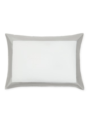 Main View - Click To Enlarge - FRETTE - BOLD PILLOWCASE — MILK/GREY CLIFF