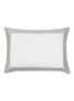 Main View - Click To Enlarge - FRETTE - BOLD PILLOWCASE — MILK/GREY CLIFF