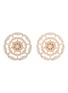 Main View - Click To Enlarge - BEE GODDESS - ‘Secret Garden' diamond 14k rose 'gold rosa mundi stud earrings