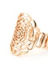 Detail View - Click To Enlarge - BEE GODDESS - ‘Secret Garden' diamond 14k rose gold rosa mundi ring