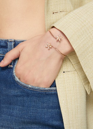 Figure View - Click To Enlarge - BEE GODDESS - ‘Apple Seed' diamond 14k rose gold bracelet
