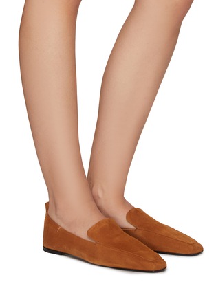 Figure View - Click To Enlarge - TOTÊME - Suede Square Toed Travel Loafers