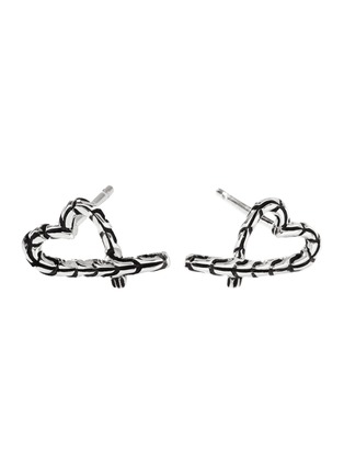 Main View - Click To Enlarge - JOHN HARDY - ‘Classic Chain Manah' Sterling Silver Heart Stud Earrings
