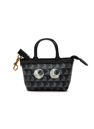 Main View - Click To Enlarge - ANYA HINDMARCH - I Am A Plastic Bag' Eyes Recycled Canvas Charm Shopper Bag