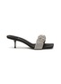 Main View - Click To Enlarge - ALEXANDER WANG - ‘Jessie' crystal embellished scrunchie band sandals