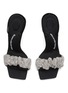 Detail View - Click To Enlarge - ALEXANDER WANG - ‘Julie' crystal embellished scrunchie band stiletto sandals