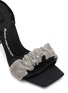 Detail View - Click To Enlarge - ALEXANDER WANG - ‘Julie' crystal embellished scrunchie band stiletto sandals