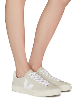 Figure View - Click To Enlarge - VEJA - ‘CAMPO’ LOGO APPLIQUÉ CHROMEFREE LEATHER SNEAKERS