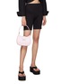 Figure View - Click To Enlarge - ALEXANDERWANG - ‘W Legacy' crystal embellished logo small leather hobo bag