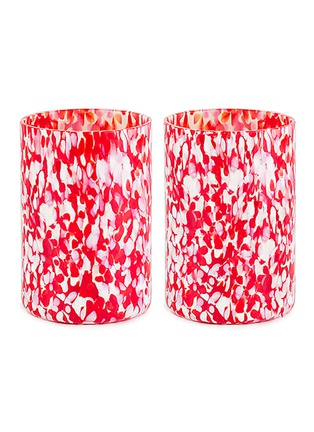Main View - Click To Enlarge - STORIES OF ITALY - Macchia Mix Tumbler Set of 2 – Red/Ivory