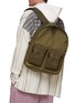 Figure View - Click To Enlarge - TAIKAN - ‘Spartan' Cargo pocket nylon backpack