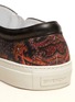 Detail View - Click To Enlarge - GIVENCHY - Printed satin and leather sneakers