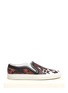 Main View - Click To Enlarge - GIVENCHY - Printed satin and leather sneakers