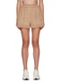 Main View - Click To Enlarge - BRUNELLO CUCINELLI - HIGH RISE RELAXED FIT ELASTICATED WAISTBAND COTTON SHORTS