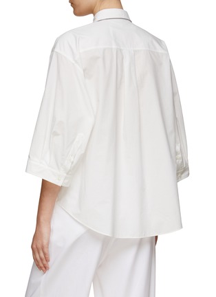 Back View - Click To Enlarge - BRUNELLO CUCINELLI - WIDE SLEEVE POPLIN SHIRT
