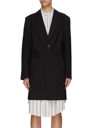 Womens Coats MM6 by Maison Martin Margiela Coats MM6 by Maison Martin Margiela Wool Double Breasted Coat in Nero - Save 34% Black 
