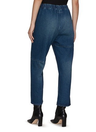 Back View - Click To Enlarge - MM6 MAISON MARGIELA - Asymmetric Patch Elastic Waist Straight Jeans