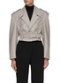 Main View - Click To Enlarge - MM6 MAISON MARGIELA - BELTED CROPPED WOOL BIKER JACKET
