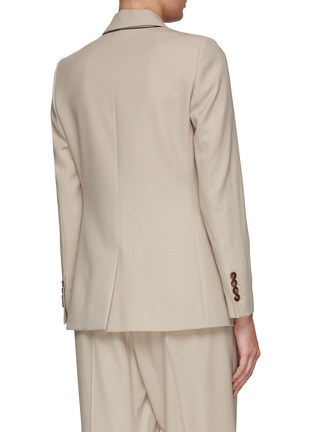 Back View - Click To Enlarge - BRUNELLO CUCINELLI - SINGLE BREASTED POINT LAPEL CREPE BLAZER