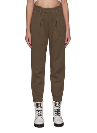 Main View - Click To Enlarge - BRUNELLO CUCINELLI - ASYMMETRICAL WAISTBAND DARTED FRONT PANTS