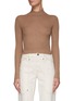 Main View - Click To Enlarge - BRUNELLO CUCINELLI - MOCK NECK CROPPED SILK TOP