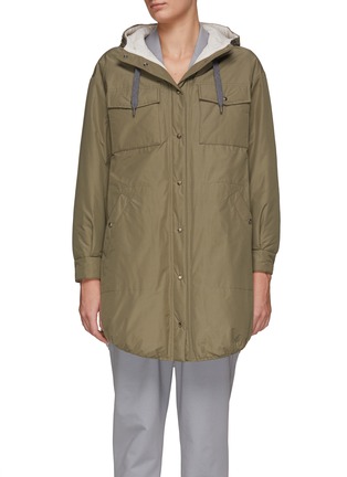 Main View - Click To Enlarge - BRUNELLO CUCINELLI - LONG SLEEVE WATER RESISTANT HOODED PARKA