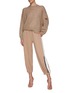 Figure View - Click To Enlarge - BRUNELLO CUCINELLI - LOOSE FITTED LUREX MOHAIR RIBBED JUMPER