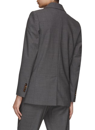 Back View - Click To Enlarge - BRUNELLO CUCINELLI - DOUBLE BREASTED WOOL BLAZER