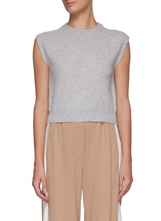 Main View - Click To Enlarge - BRUNELLO CUCINELLI - SLEEVELESS ROUND NECK KNITTED TOP