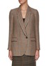 Main View - Click To Enlarge - BRUNELLO CUCINELLI - SINGLE BREASTED HOUNDSTOOTH BLAZER