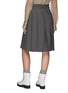 Back View - Click To Enlarge - BRUNELLO CUCINELLI - PLEAT DETAIL TAILORED WOOL MIDI SKIRT