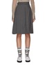 Main View - Click To Enlarge - BRUNELLO CUCINELLI - PLEAT DETAIL TAILORED WOOL MIDI SKIRT