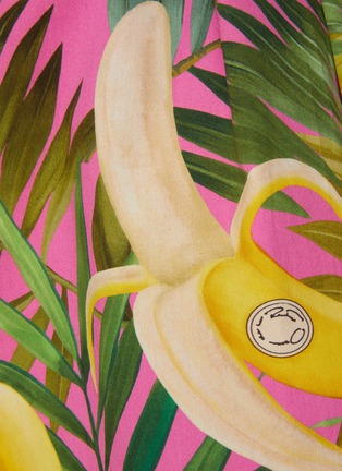 - OSCAR DE LA RENTA - All-Over Banana Print Cotton Blend Shorts