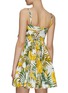 Back View - Click To Enlarge - OSCAR DE LA RENTA - Banana Print Sweetheart Neck Cotton Blend Mini Dress