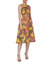 Figure View - Click To Enlarge - OSCAR DE LA RENTA - Belted Banana Print Scoop Neck Dress